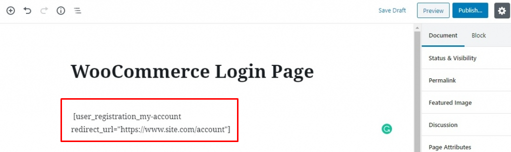 WooCommerce separate login and registration pages