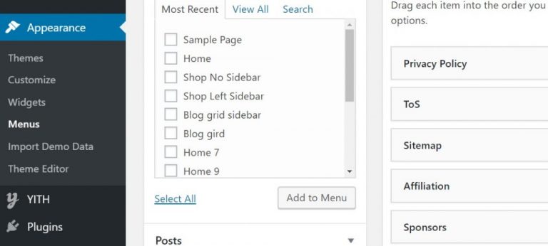 Blockate Menu Menu Management - Blockter - Blockter Theme