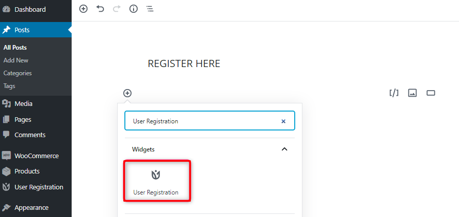 woocommerce login and registration page