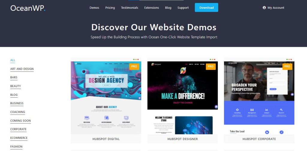 OceanWP - Elementor theme WordPress