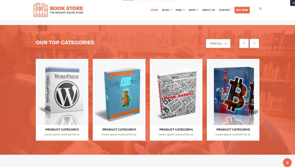 VW Book Store - free WordPress themes for selling books