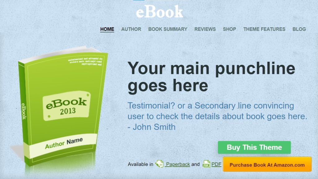eBook - bookstore theme WordPress