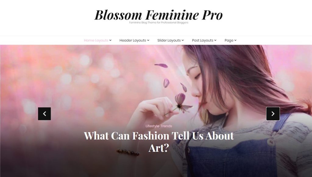 Blossom Feminine Pro - girly WordPress themes