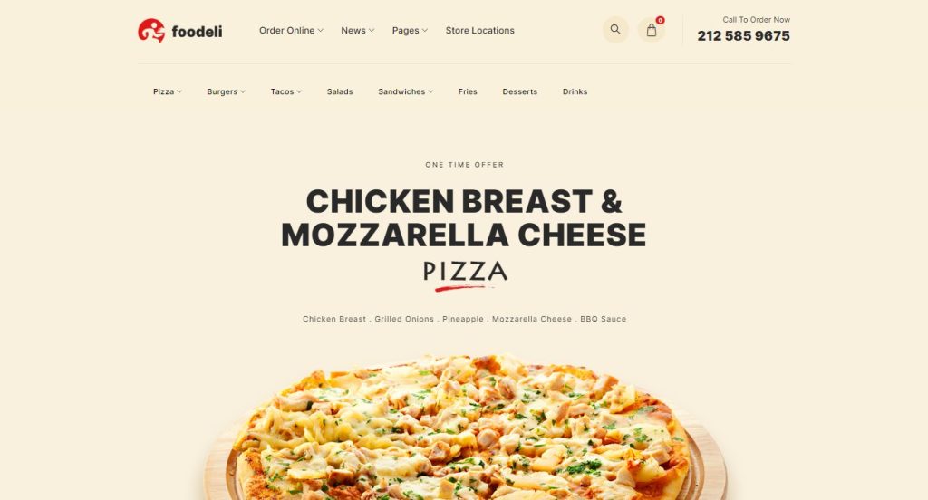 Foodeli - a WordPress food delivery theme for fast food