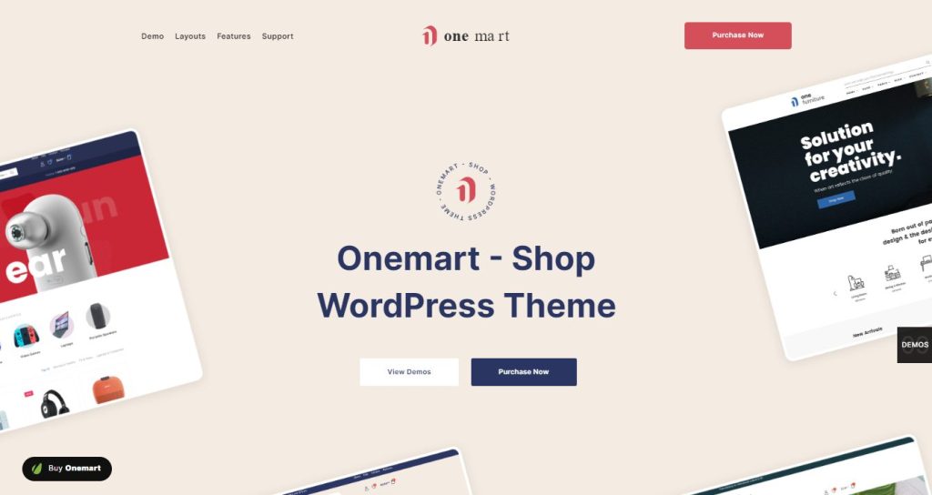 Onemart- best WordPress theme for business website