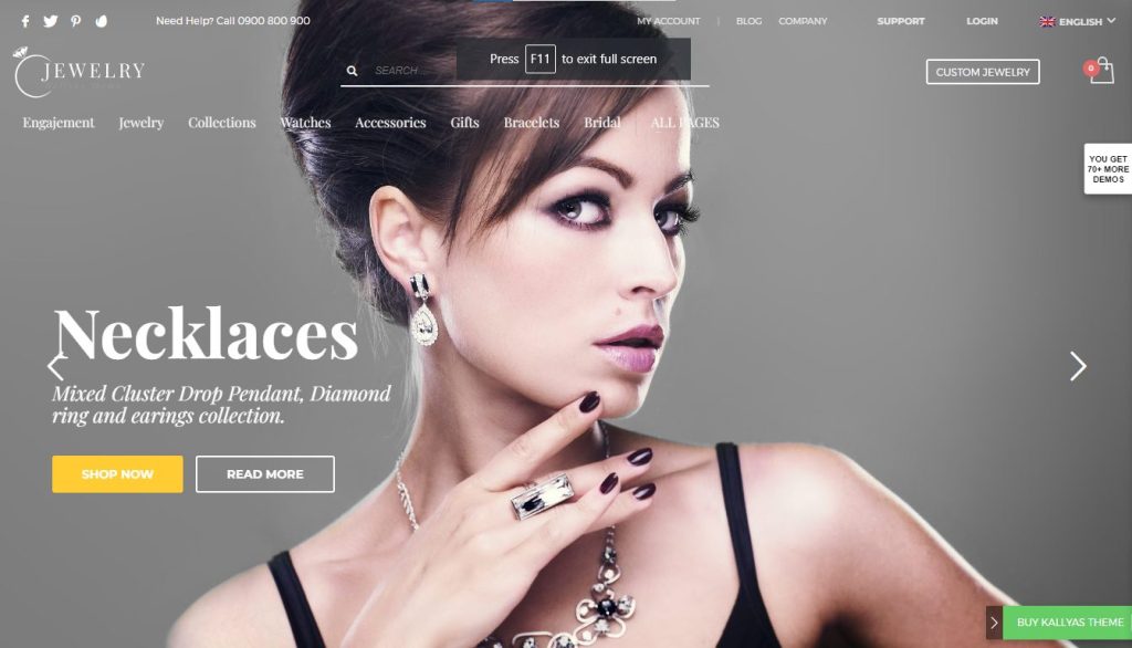 Kallyas - WordPress theme for jewellery