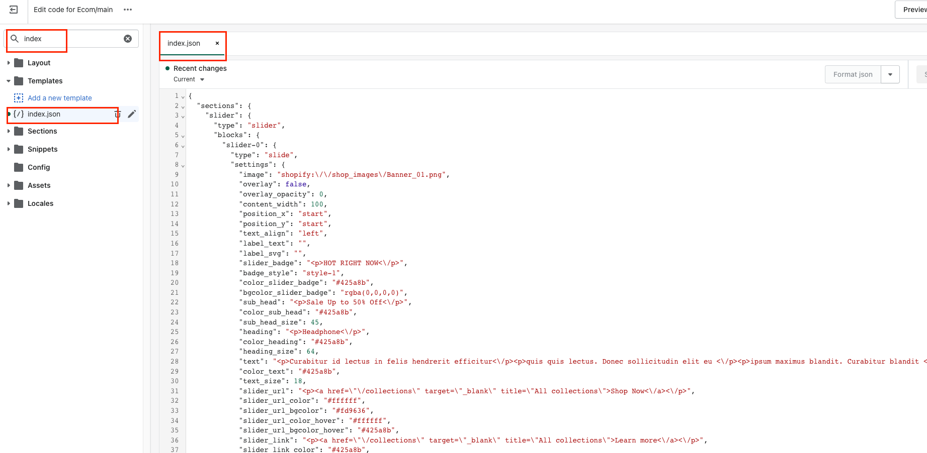 2. How to update the theme - Get Started - Ecom Theme