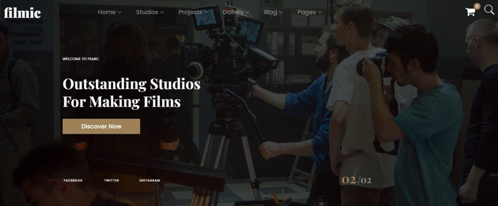 Filmic - one of the best WordPress themes for videographers