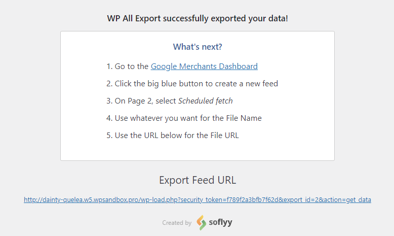 WP All Export successfully exported data