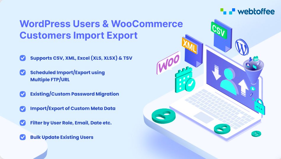WordPress Users and WooCommerce Customers Import Export