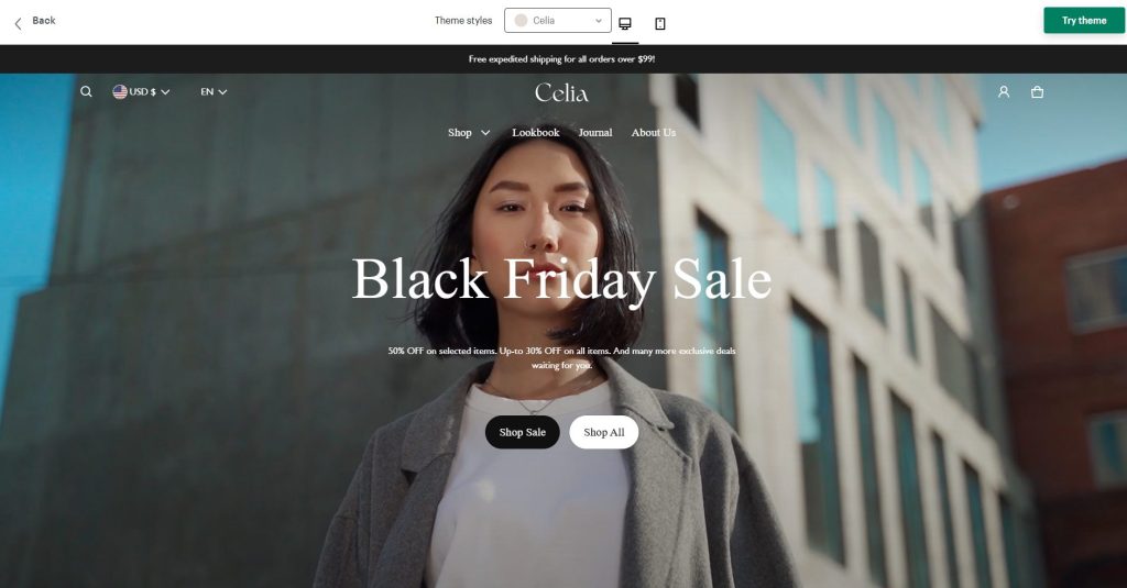 Blum - one of the best Shopify themes for clothing