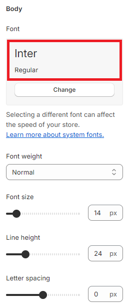 Inter - Shopify font for body text