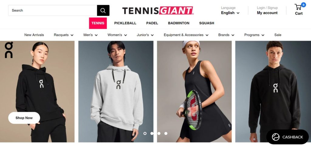 Tennis Giant: sportswear and accessories