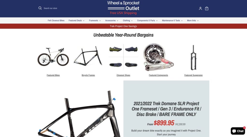 bicycle parts and accessories store using Booster theme