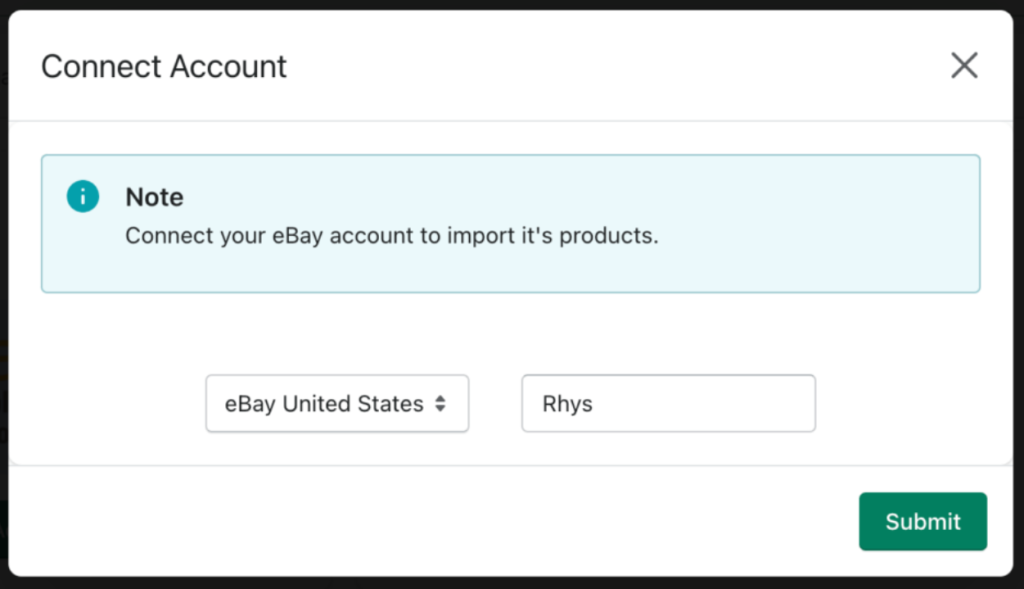 connect Shopify to eBay account