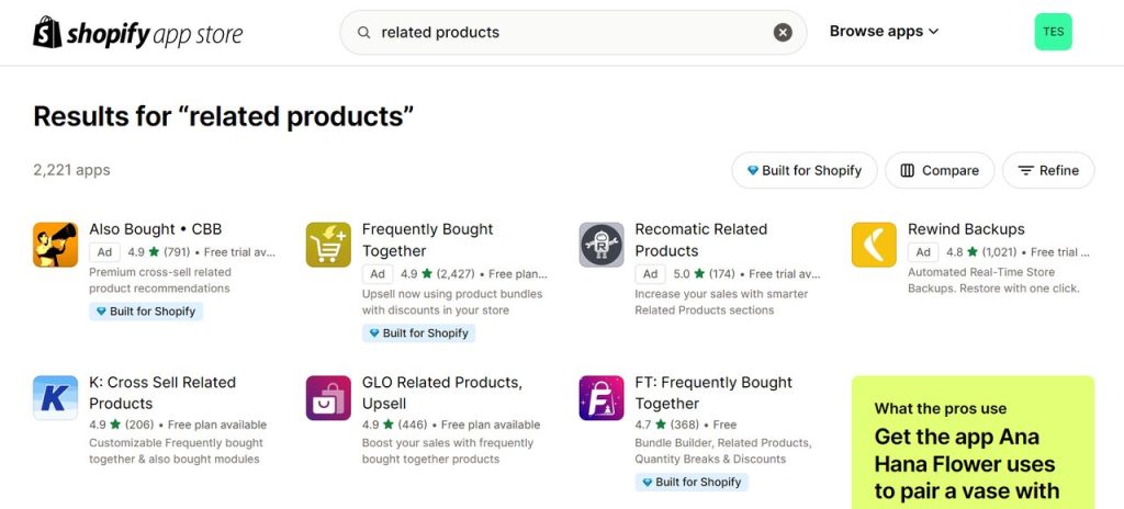 best related products app Shopify