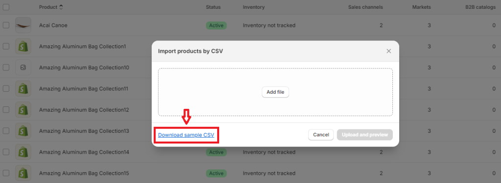 export Amazon via CSV to Shopify