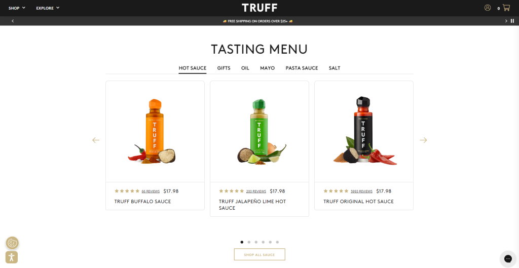 Truff one product store