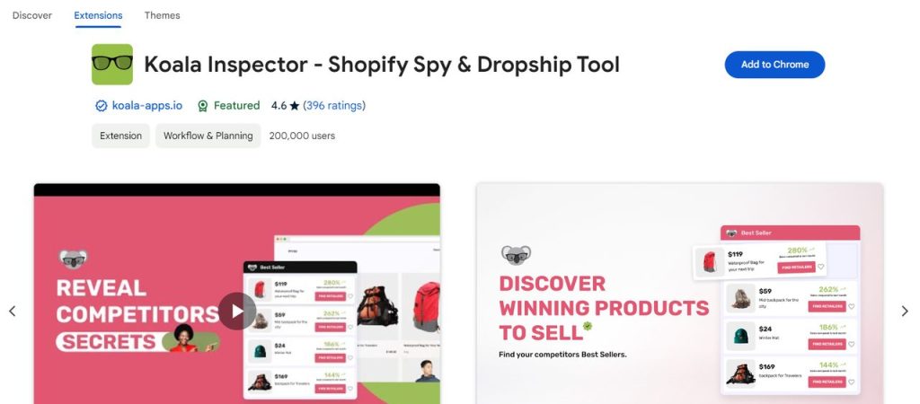 Shopify theme detector extension