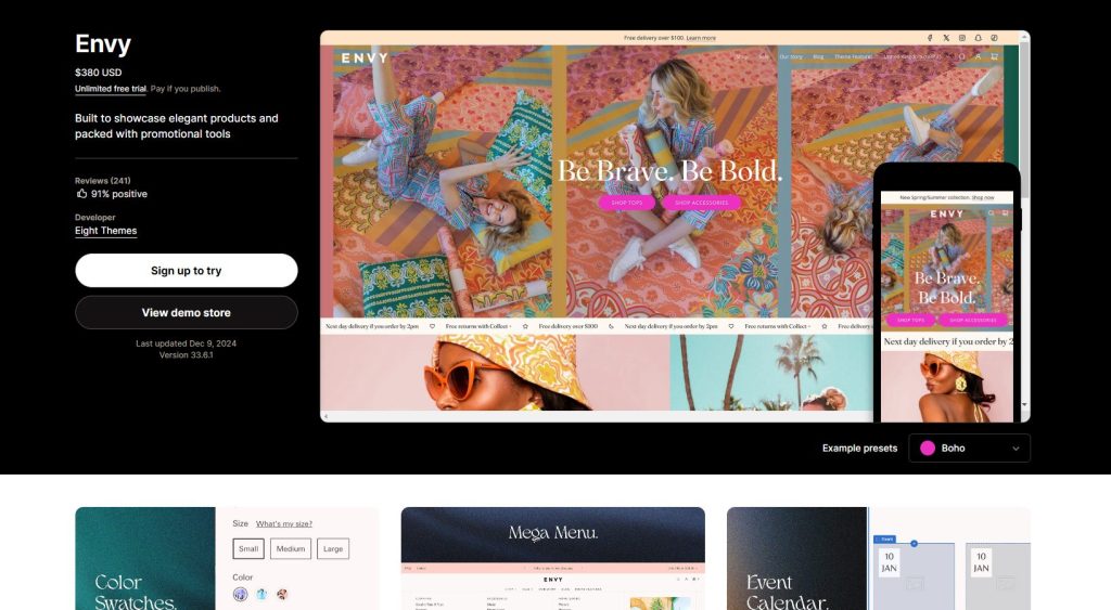 Envy Shopify theme