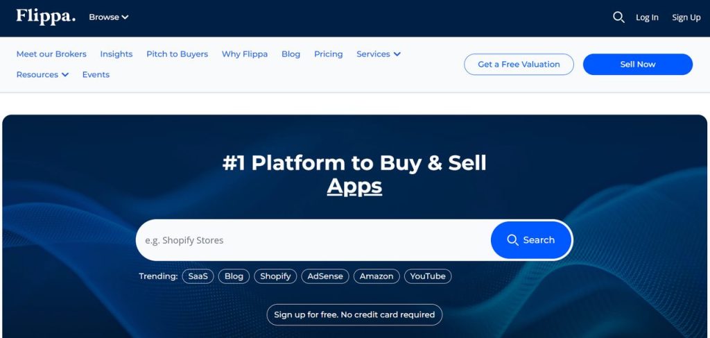 Fippa - platform to buy and sell Shopify stores