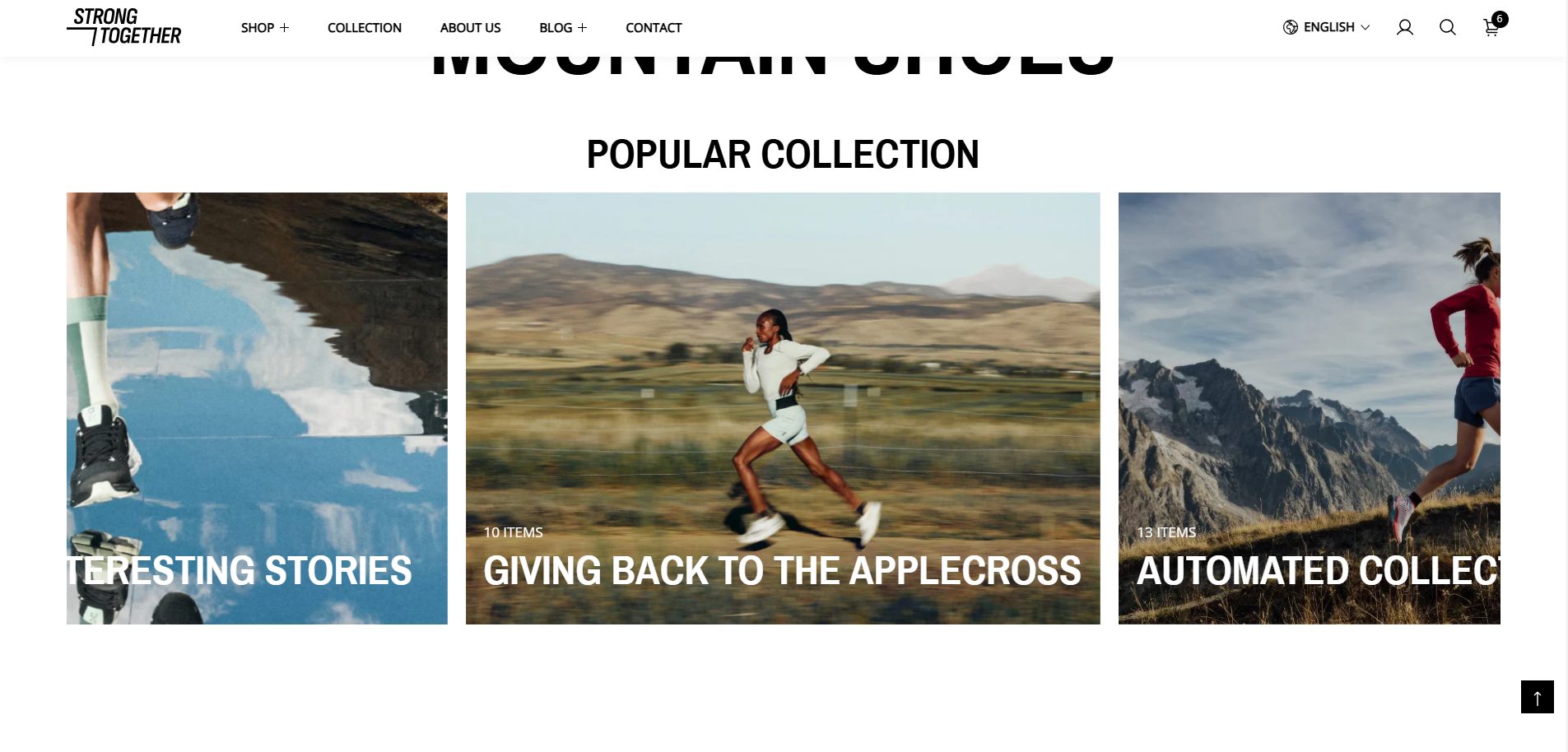 Collection list slider - Sections