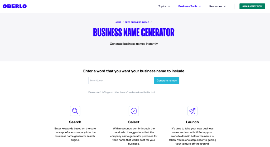 Business Name Generator