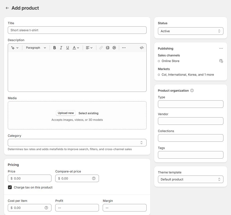 add Shopify products to general store