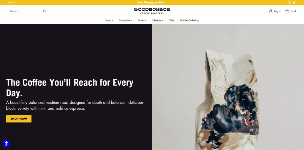 best cafe web design example