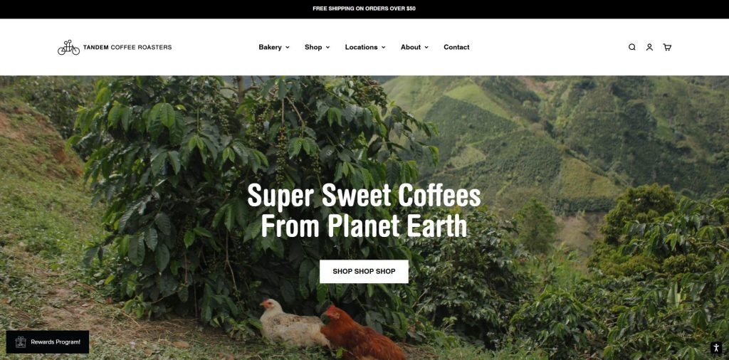 coffee shop web design