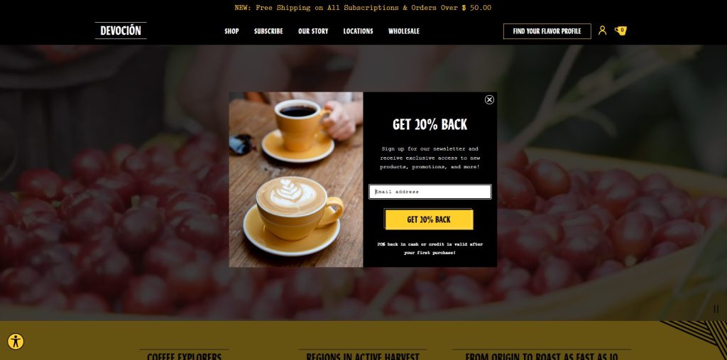 coffee store example