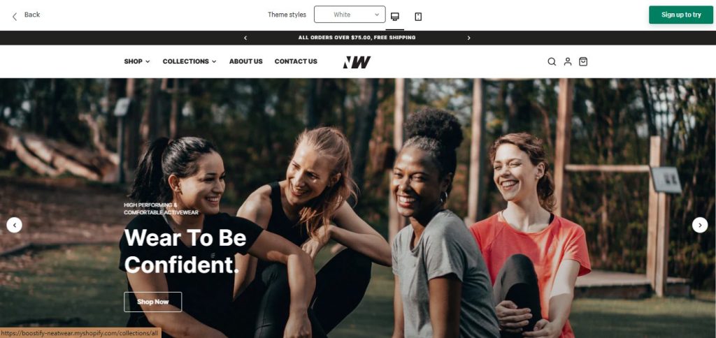 Shopify clothing theme
