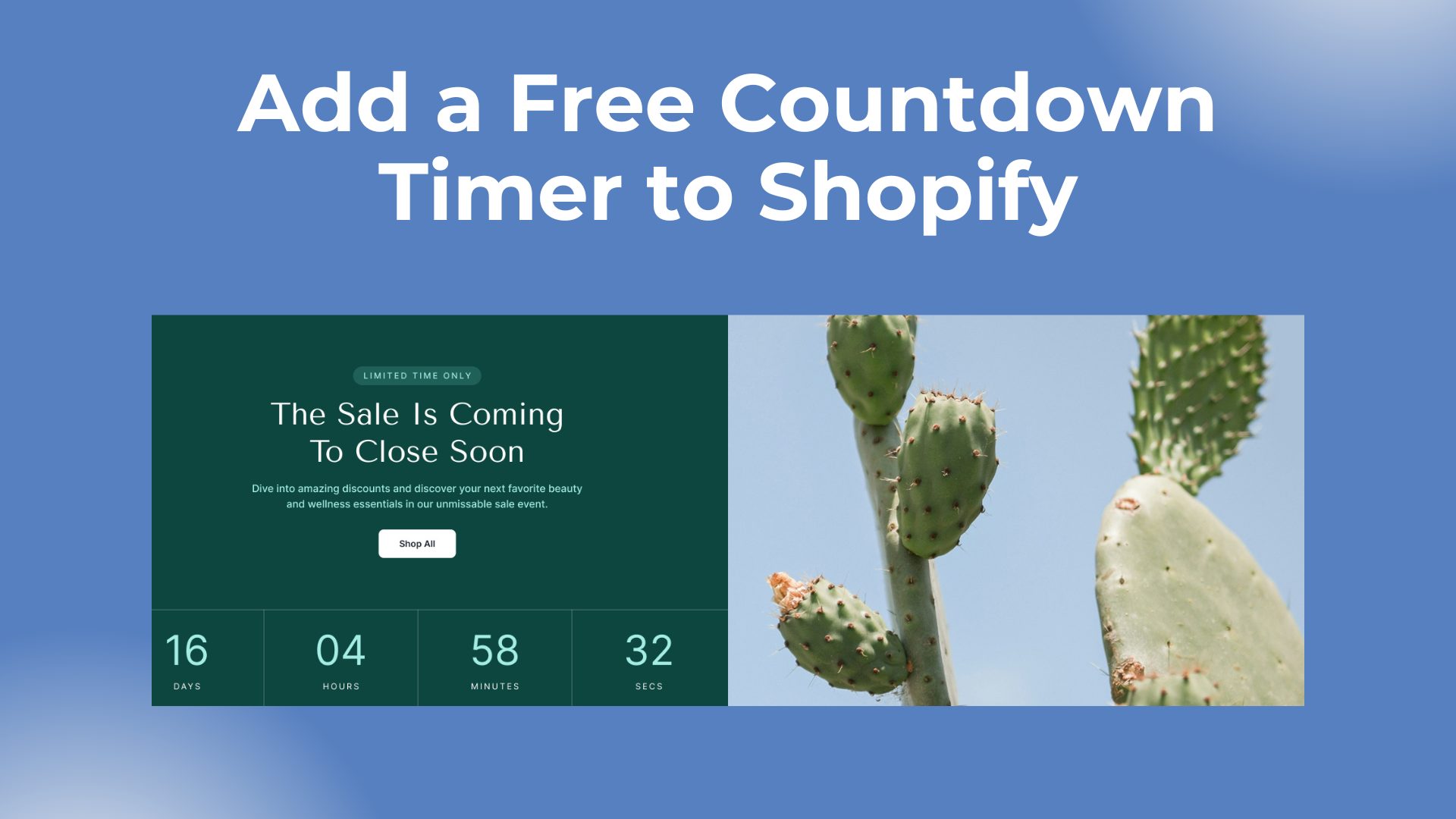 add countdown timer to Shopify