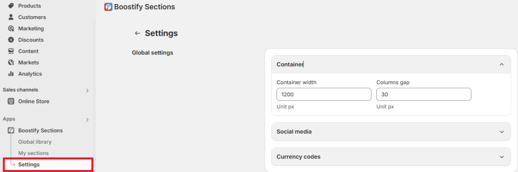 countdown timer settings