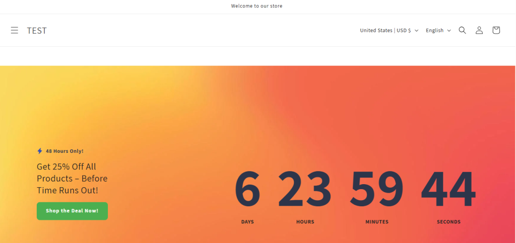 Shopify countdown timer
