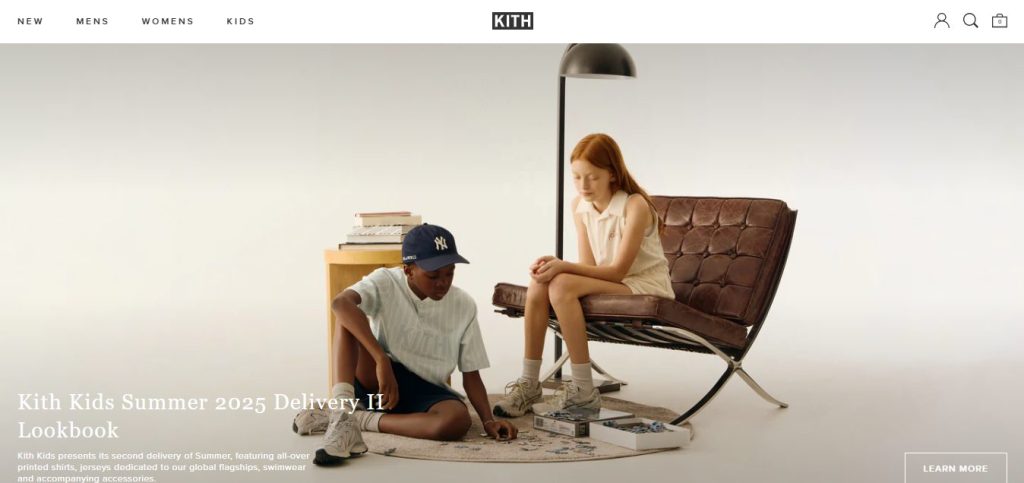 Kith streetwear Shopify store