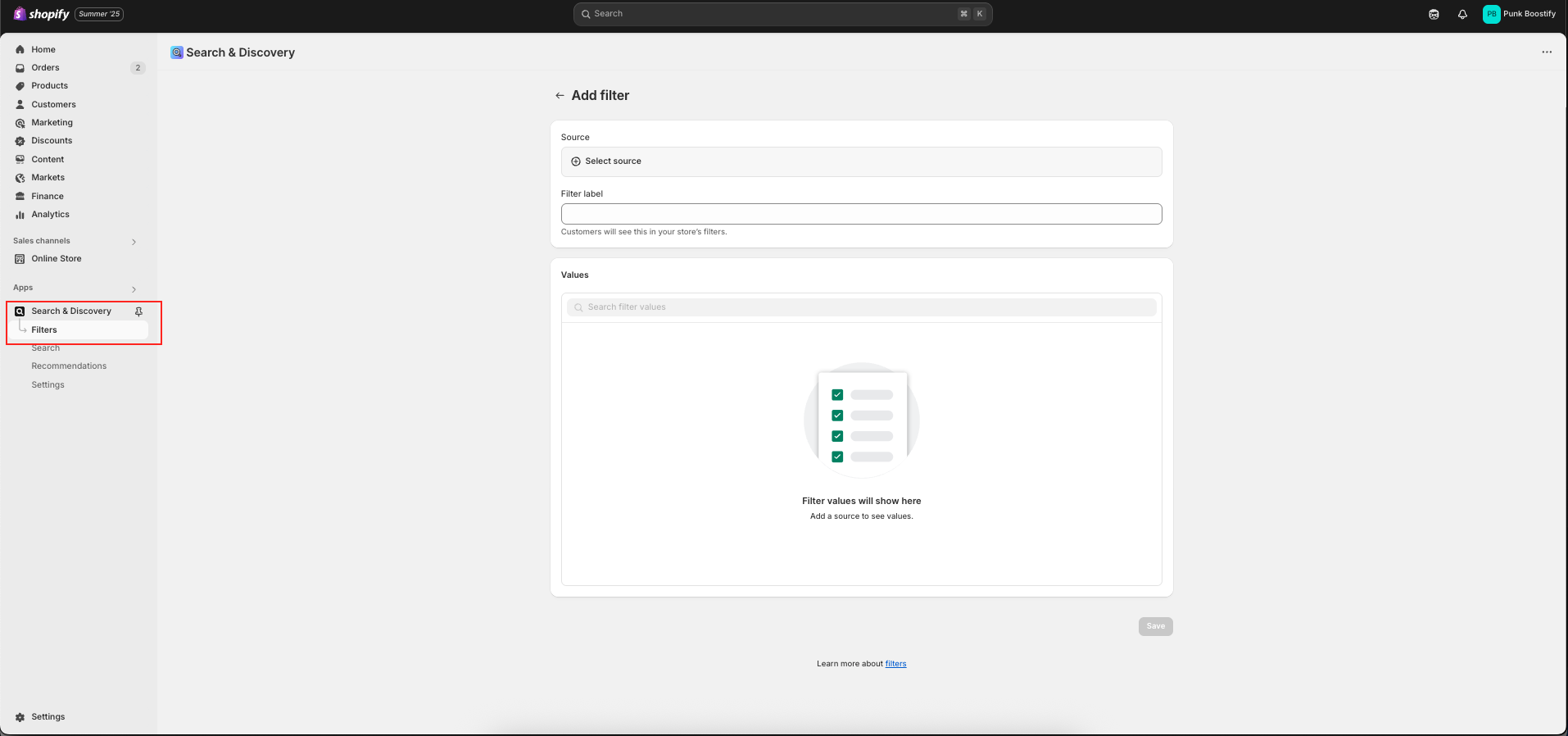 Open Filter How can I enable product filtering? - Advanced settings