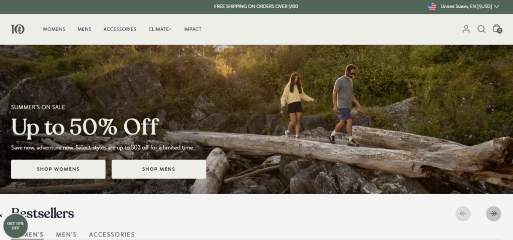 Tentree sustainable fashion brand