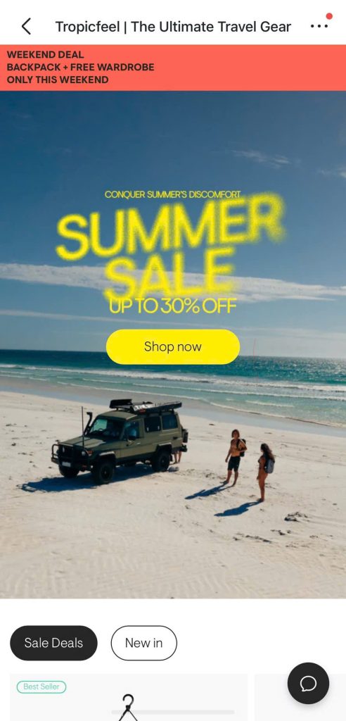 Tropicfeel best mobile store design