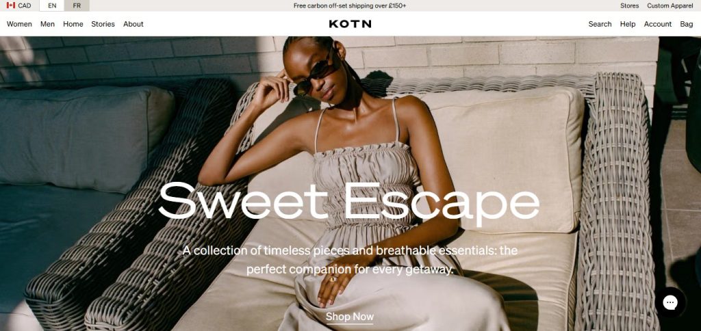 Kotn best sustainable fashion brand