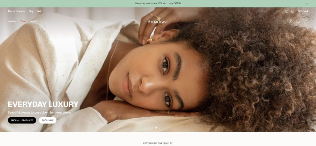 best Shopify themes for jewelry