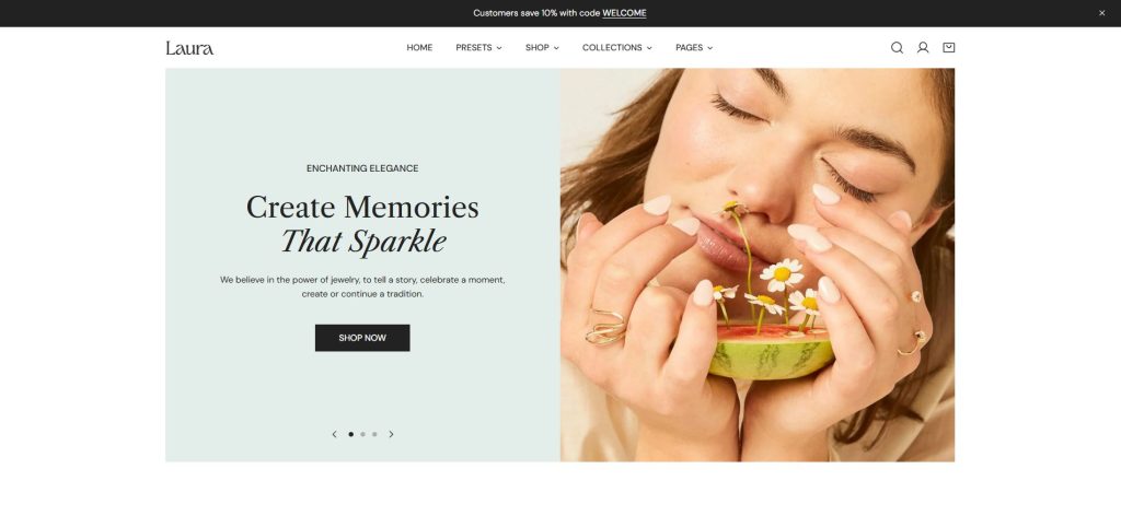 Shopify theme for jewelry