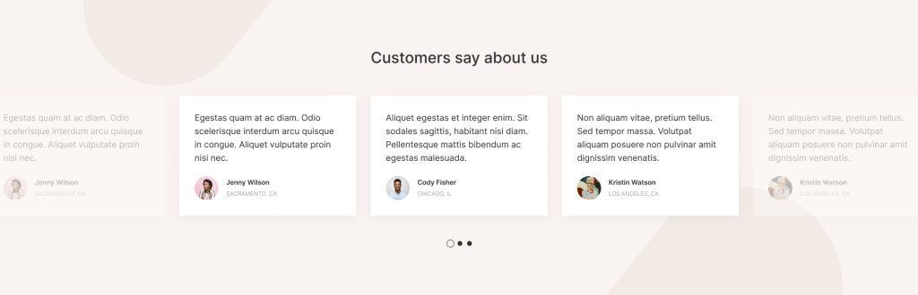 Multi-Card Testimonial Slider with Customer Details