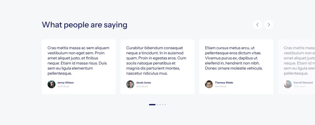 MultiCard Slider Testimonial Template