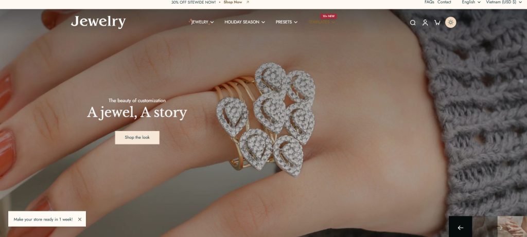 jewellery website templates