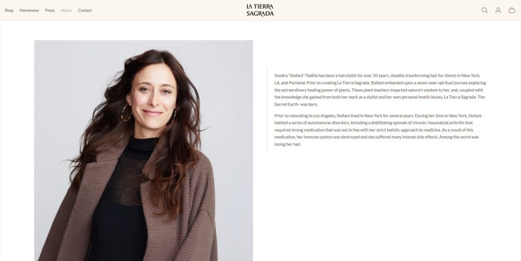 About us page - The Founder’s Story Template