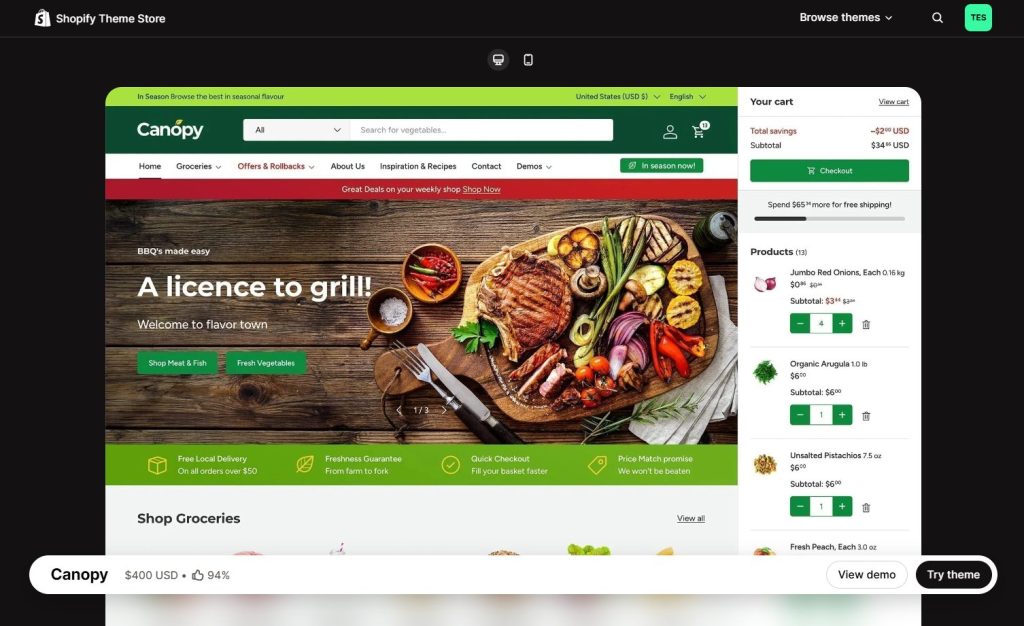 Best Shopify themes for small inventory