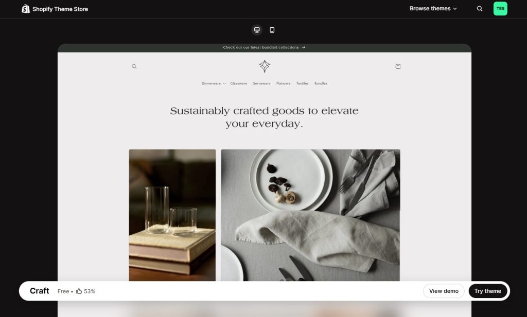 Free Shopify templates to sell a small number of products