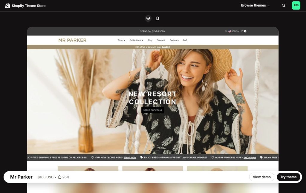 Shopify templates for small catalog