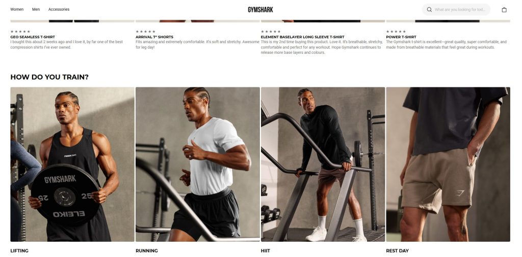 gym website design